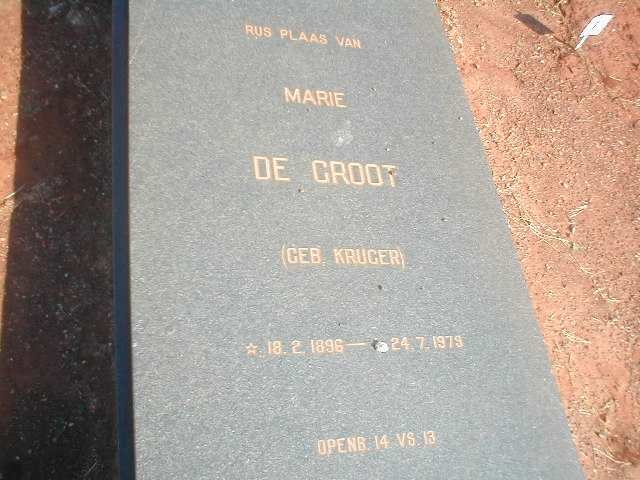 GROOT Marie, de nee KRUGER 1896-1979