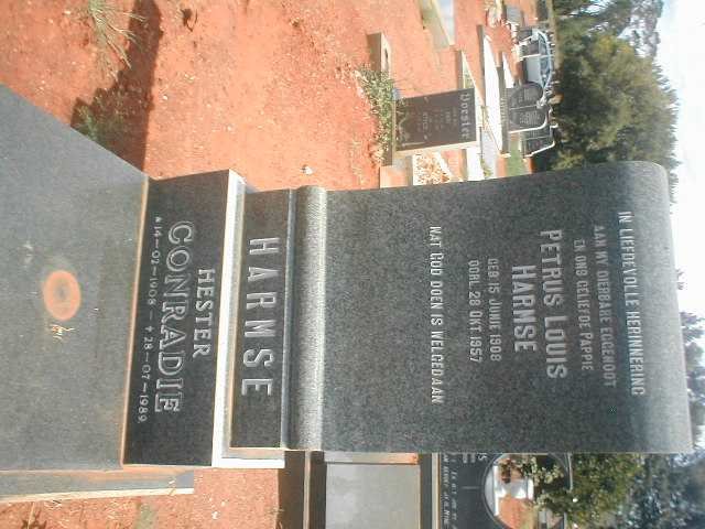 HARMSE Petrus Louis 1908-1957 :: CONRADIE Hester 1908-1989