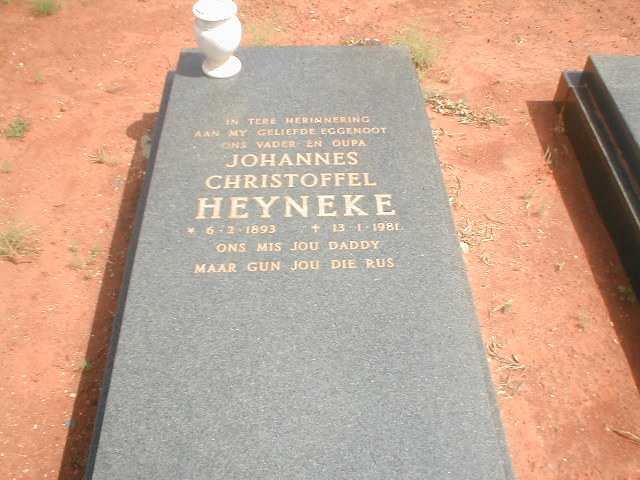 HEYNEKE Johannes Christoffel 1893-1981
