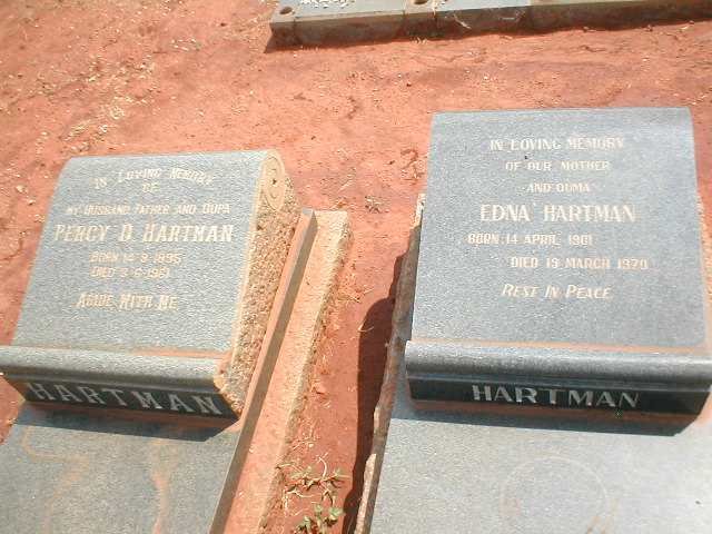 HARTMAN Percy D. 1895-1961 &amp; Edna 1901-1970