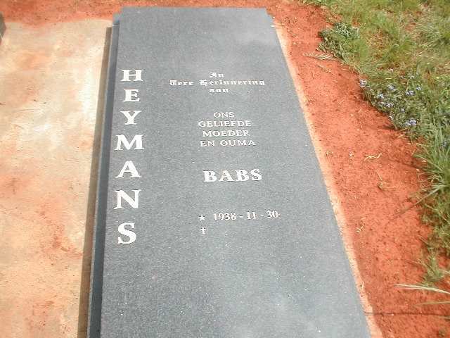 HEYMANS Babs 1938 -