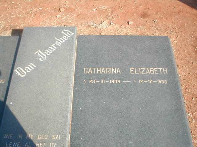 JAARSVELD Catharina Elizabeth, van 1909-1986