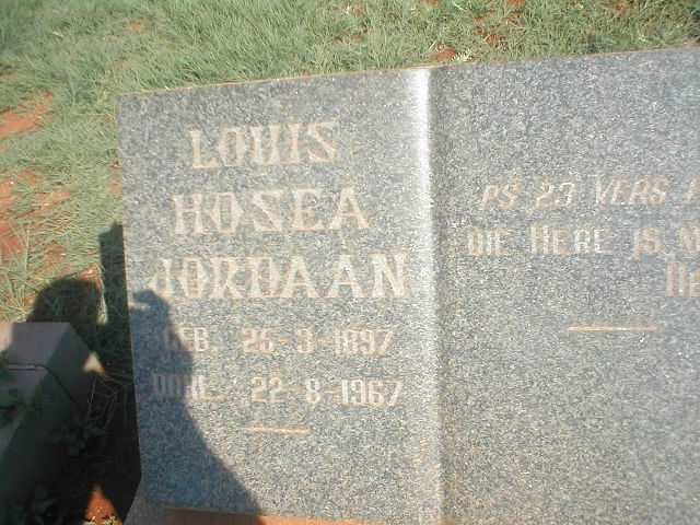 JORDAAN Louis Hosea 1897-1967