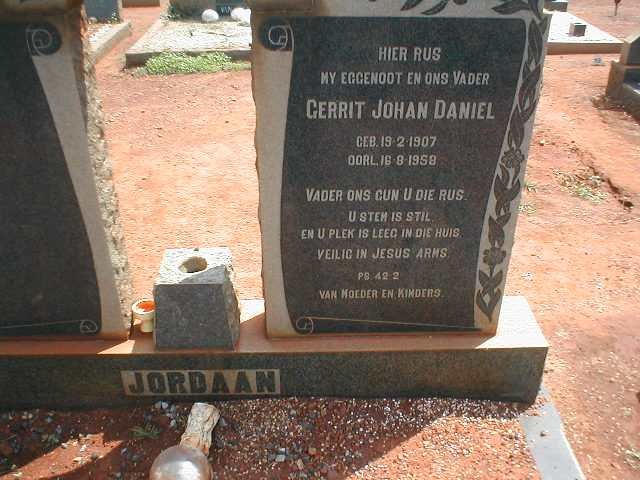 JORDAAN Gerrit Johan Daniel 1907-1958