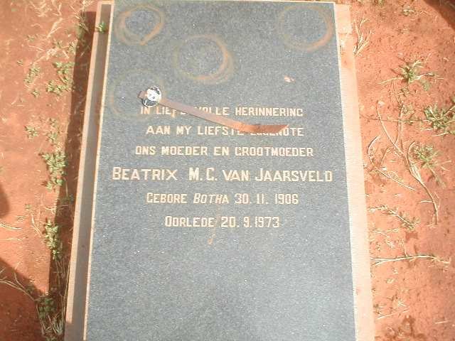 JAARSVELD Beatrix M.G., van geb. BOTHA 1906-1973