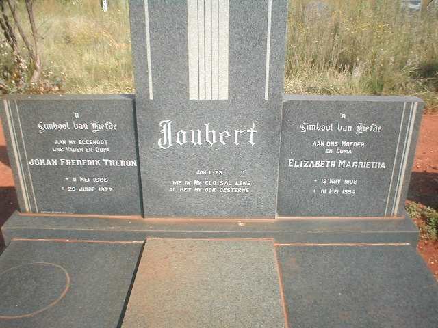 JOUBERT Johan Frederik Theron 1895-1972 &amp; Elizabeth Magrietha 1908-1994
