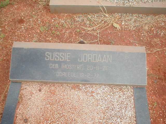 JORDAAN Sussie 1921-1977