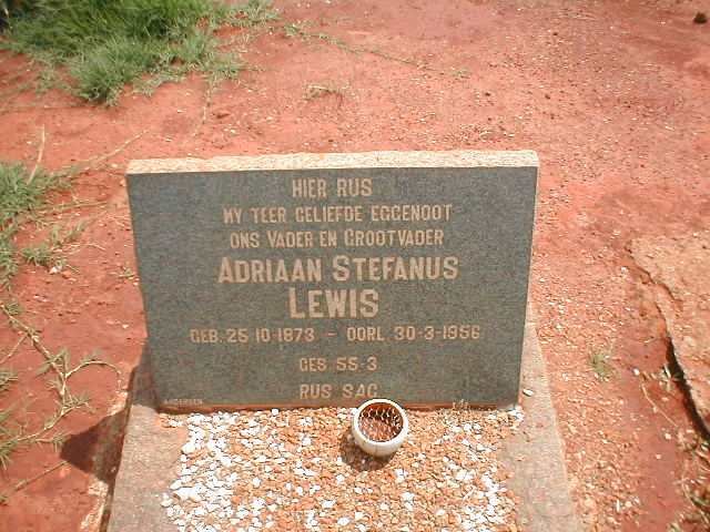LEWIS Adriaan Stefanus 1873-1956