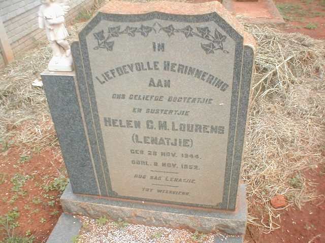 LOURENS Helen C. M. 1944-1952