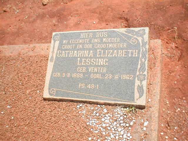 LESSING Catharina Elizabeth nee VENTER 1889-1962
