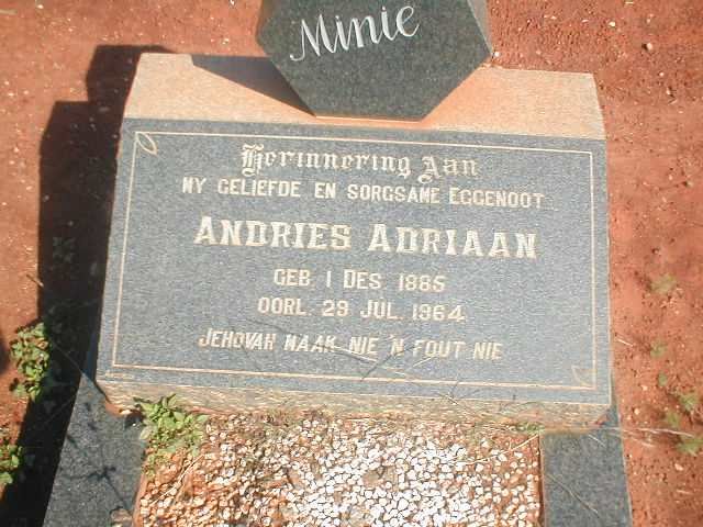 MINIE Andries Adriaan 1885-1964