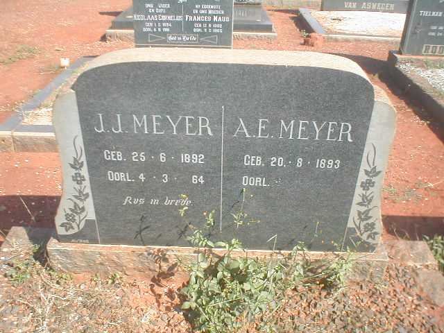 MEYER J.J. 1892-1964 &amp; A. E. 1893-