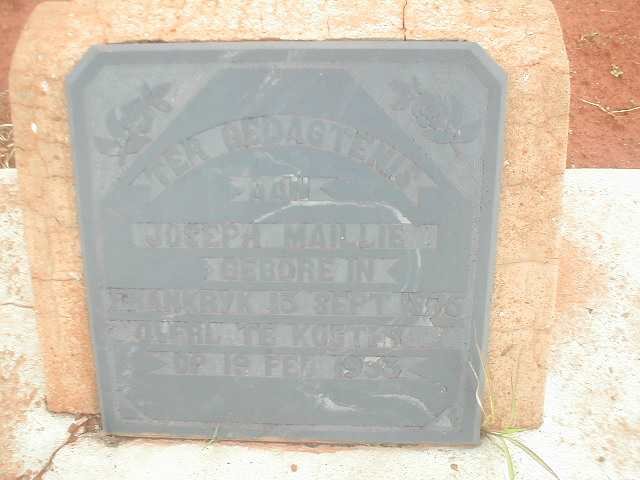MAILLIE Joseph 1876-1933