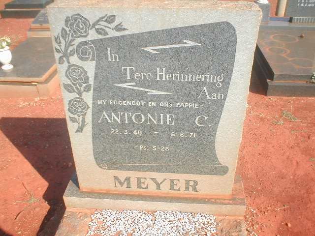 MEYER Antonie C [19]40-[19]71
