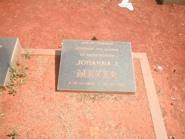 MEYER Johanna J. 1914-1979