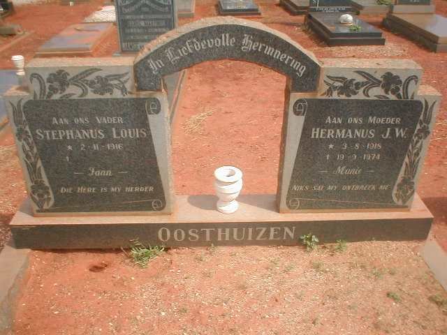 OOSTHUIZEN Stephanus Louis 1916- &amp; Hermanus J. W. 1918-1974