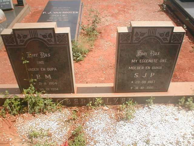 OBERHOLZER P.M. 1904-1994 &amp; S.J.P. 1907-1986