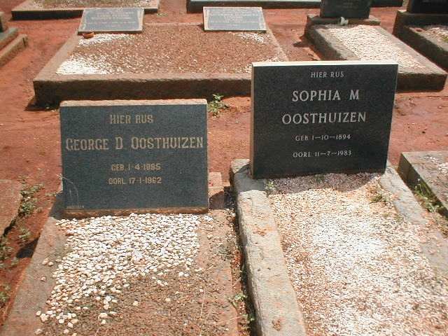 OOSTHUIZEN George D. 1885-1962 &amp; Sophia M. 1894-1983