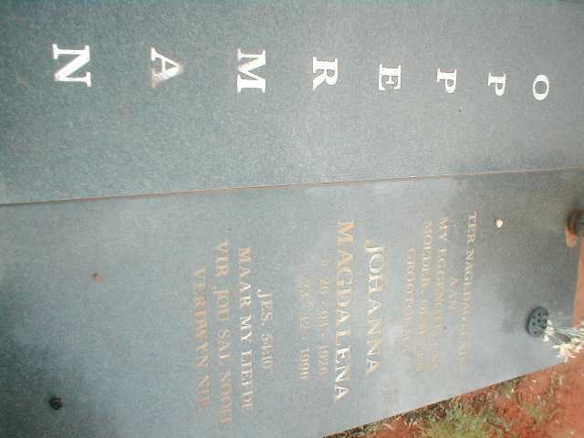 OPPERMAN Johanna Magdalena 1926 - 1996