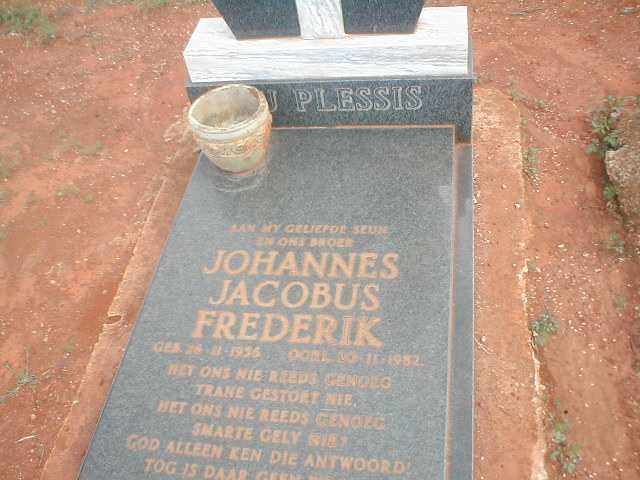 PLESSIS Johannes Jacobus Frederik, du 1956-1982