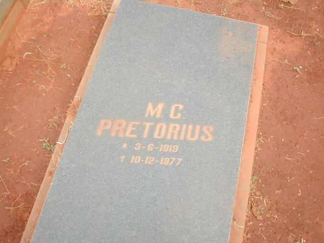 PRETORIUS M. C. 1919-1977