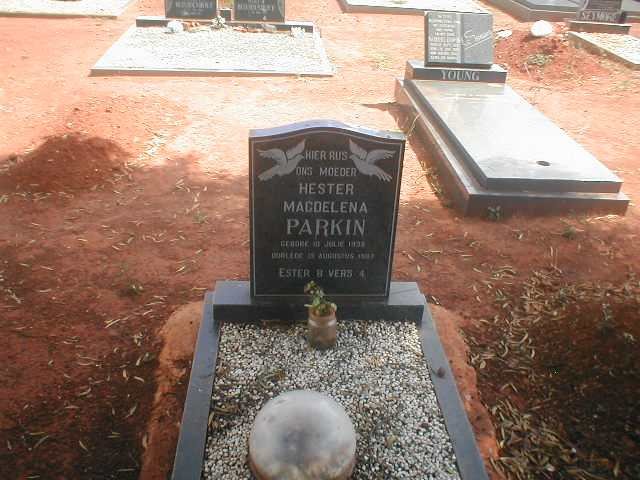 PARKIN Hester Magdalena 193?-1987