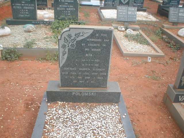 POLOMSKI Gertruida Magrieta Elizabeth 1933-1981
