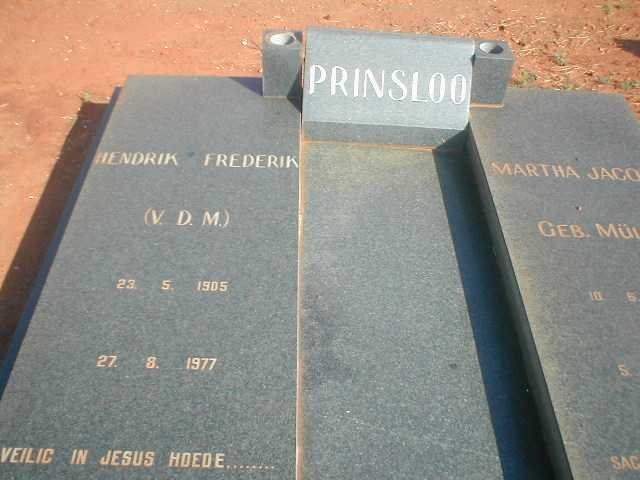 PRINSLOO Hendrik Frederik 1905-1977
