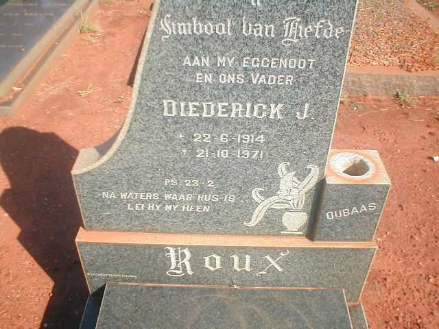 ROUX Diederick J. 1914-1971