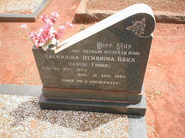 ROUX Catharina Hendrina nee FOURIE 1903-1985