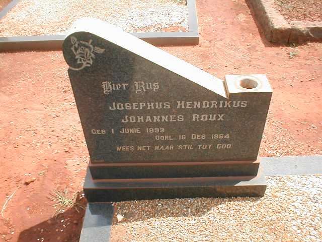 ROUX Josephus Hendrikus Johannes 1893-1964