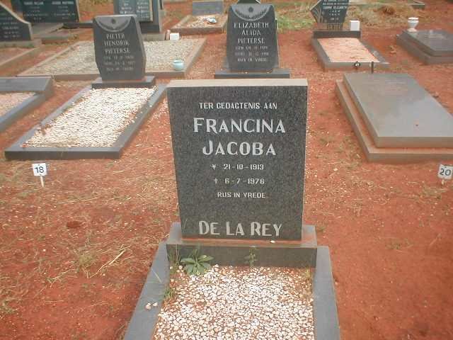 REY Francina Jacoba, de la 1913-1976