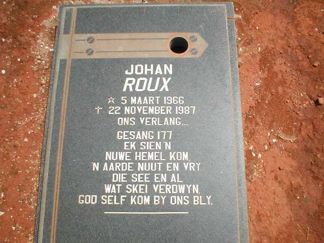 ROUX Johan 1966-1987