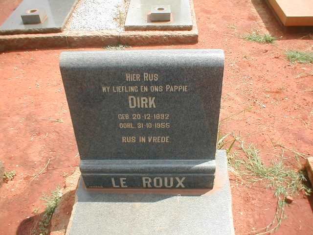 ROUX Dirk, le 1892-1955