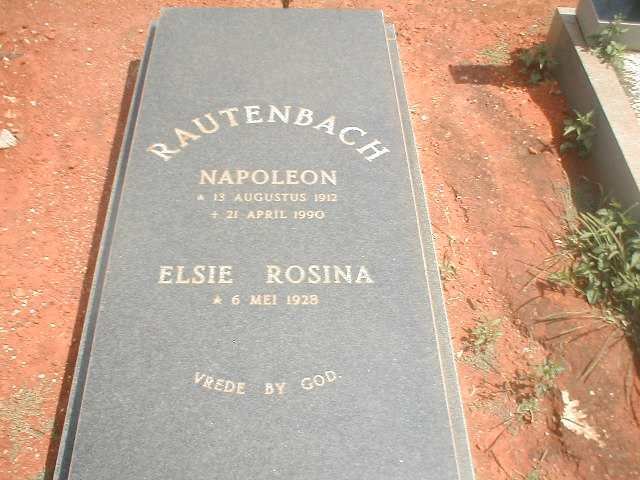 RAUTENBACH Napoleon 1912-1990 &amp; Elsie Rosina 1928-