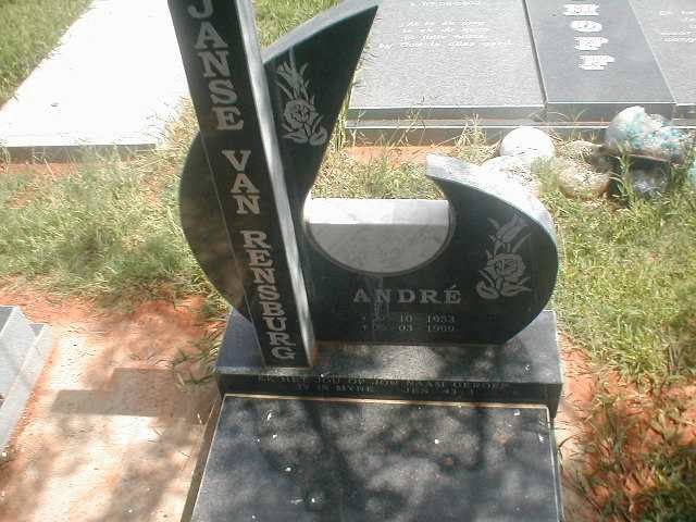 RENSBURG Andre, Jansen van 1953-1999