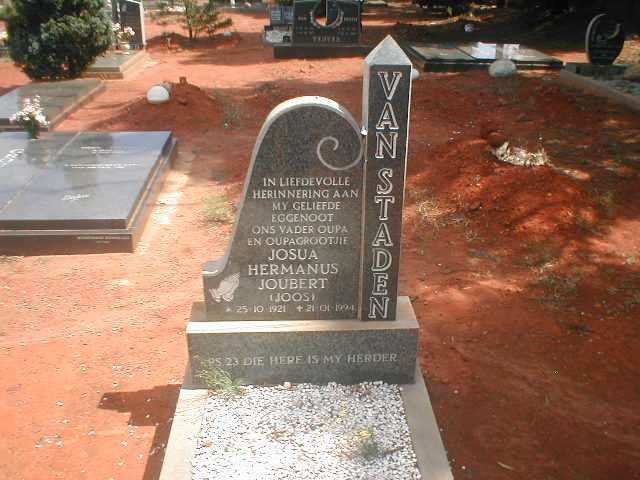 STADEN Josua Hermanus Joubert, van 1921-1994