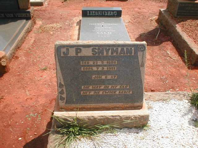 SNYMAN J P 1888-1951