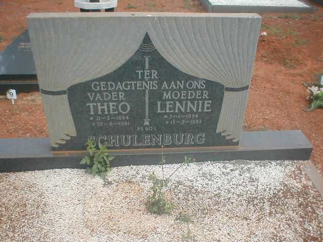 SCHULENBURG Theo 1894-1981 &amp; Lennie 1894-1982