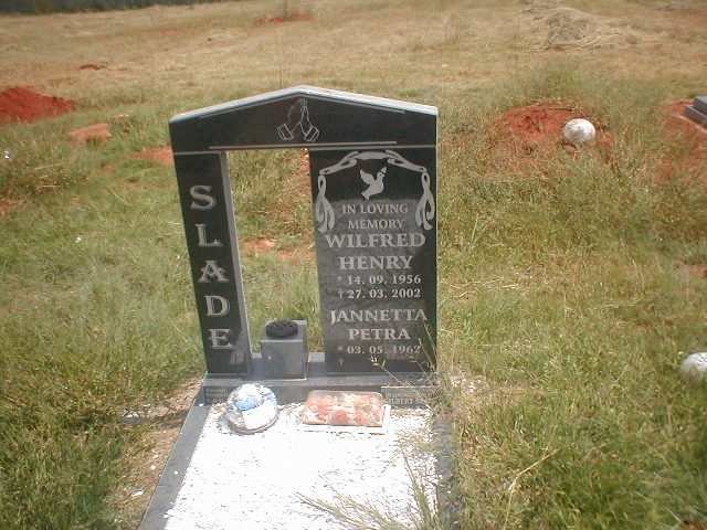 SLADE Wilfred Henry 1956-2002 &amp; Jannetta Petra 1962-