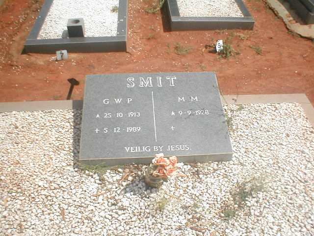 SMIT G.W.P. 1913-1989 &amp; M.M. 1928-