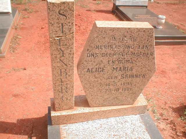 STEYNBERG Alice Maria geb. SKINNER 1895-1981