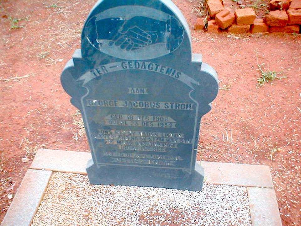 STROH George Jacobus 1908-1934