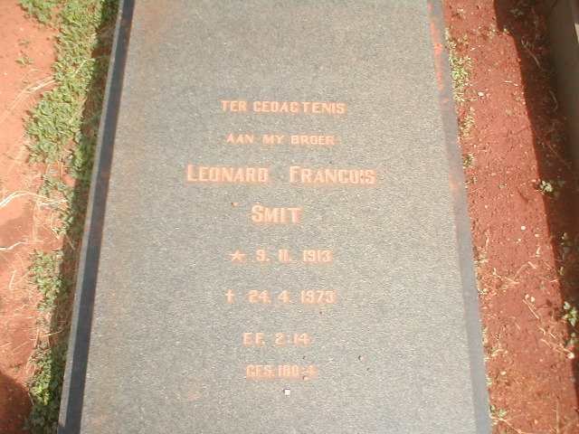 SMIT Leonard Francois 1913-1973