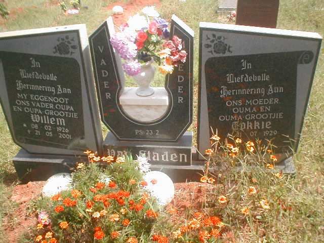 STADEN Willem, van 1926-2001 &amp; Tokkie 1929-