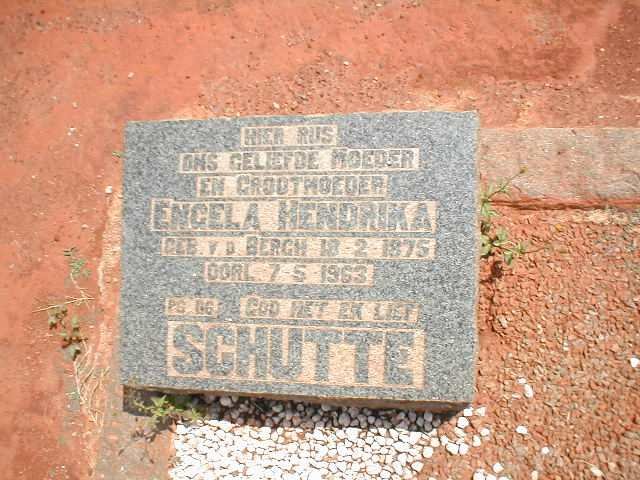 SCHUTTE Engela Hendrika nee BERGH 1875-1963