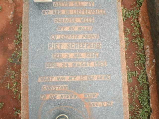 SCHEEPERS Piet 1896-1953