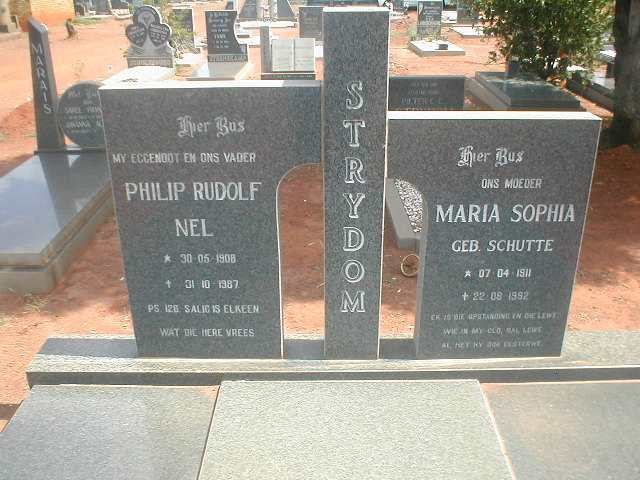 STRYDOM Philip Rudolf Nel 1908-1987 &amp; Maria Sophia SCHUTTE 1911-1992