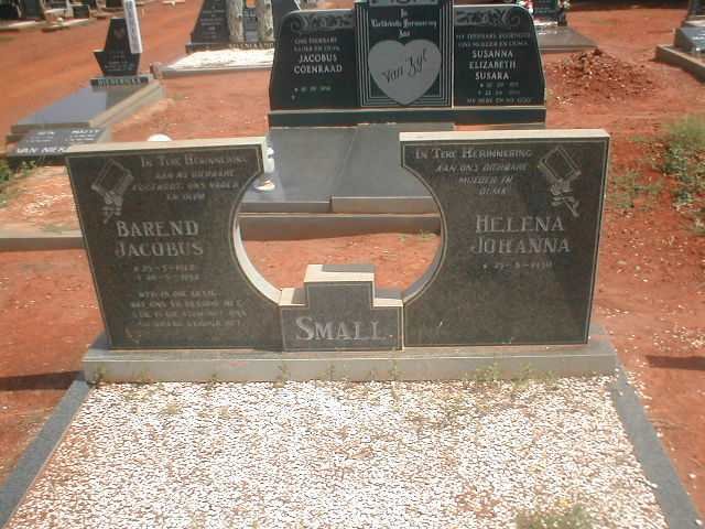 SMALL Barend Jacobus 1920-1992 &amp; Helena Johanna 1930-
