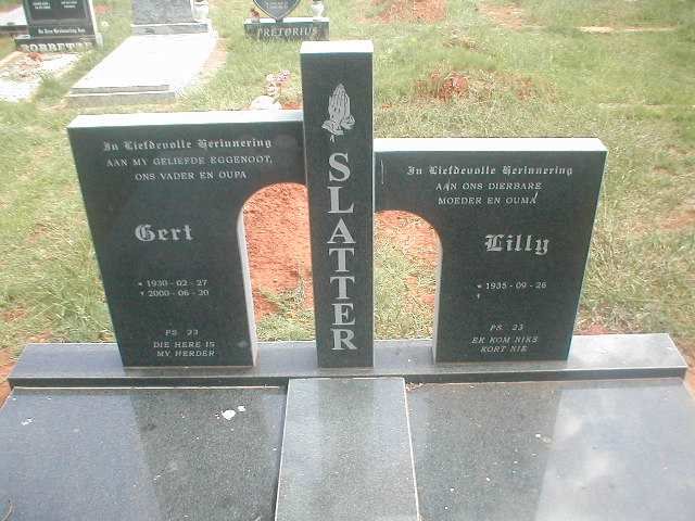SLATTER Gert 1930-2000 &amp; Lilly 1935-
